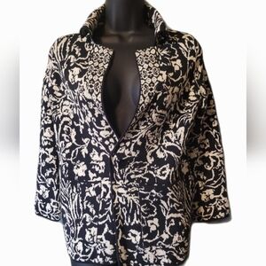 Anthropologie Cardigan XS Collared Knit  Modern Preppy Cottage Core